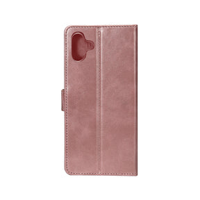 Rixus Bookcase For Samsung Galaxy A05 A055F Pink