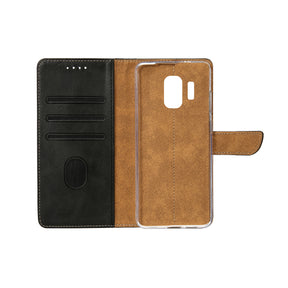 Rixus Bookcase For Samsung Galaxy S9 G960F Black