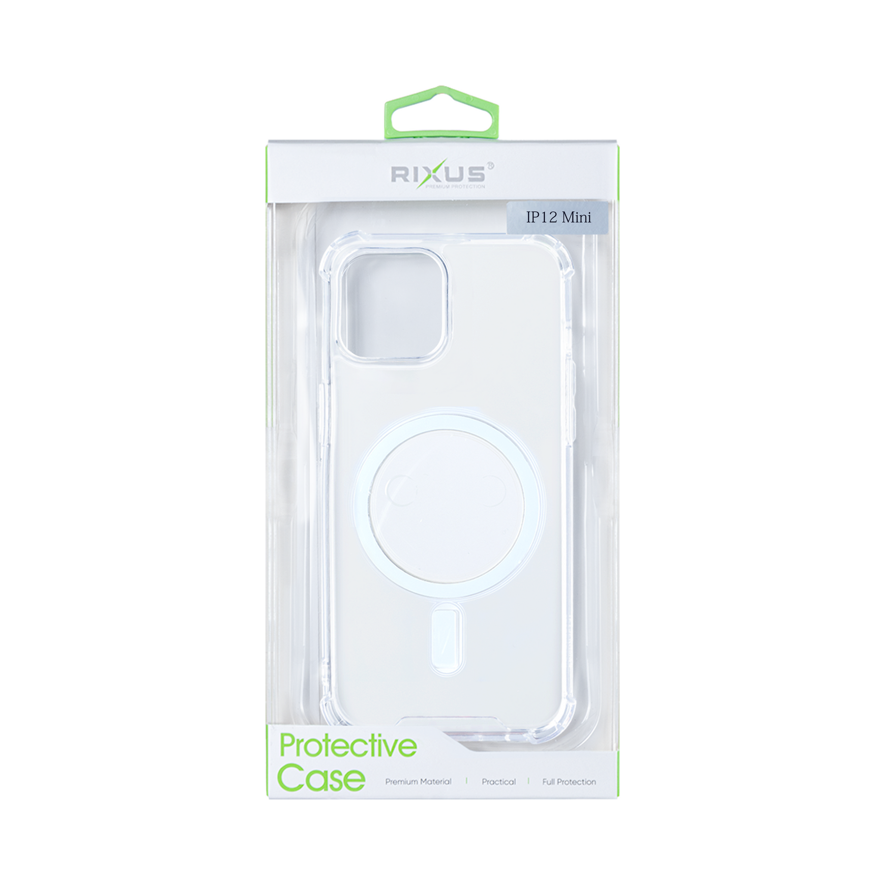 Rixus For iPhone 12 Mini  Anti-Burst Case With Magsafe Transparent