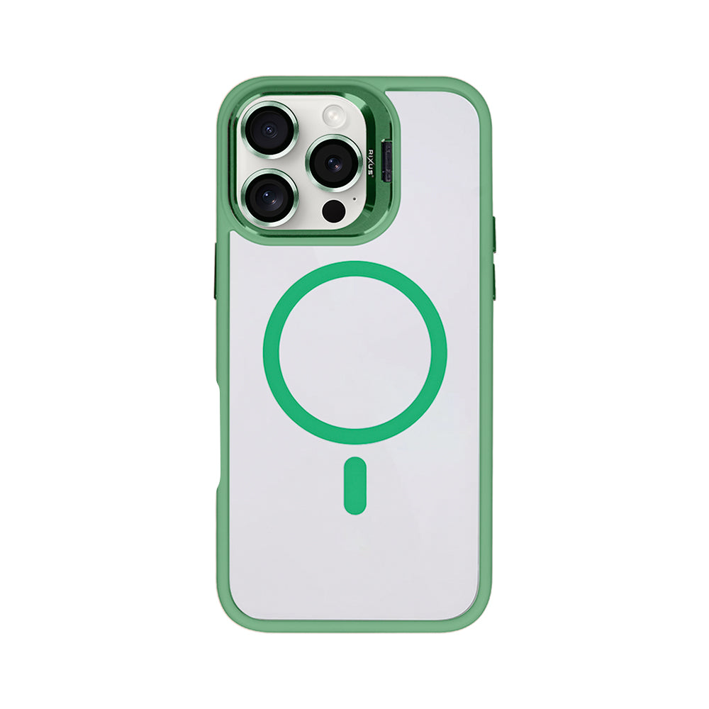 Rixus Classic 03 Case With MagSafe For iPhone 16 Pro Max Light Green