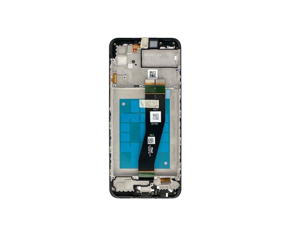 Samsung Galaxy A02s A025G Display And Digitizer With Frame Black (EU-Version) Service Pack