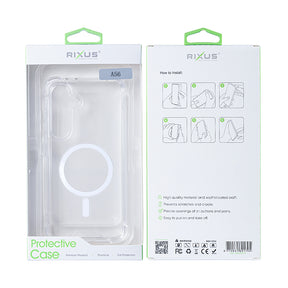 Rixus Anti-Burst Case With MagSafe For Samsung Galaxy A56 A566B Transparent
