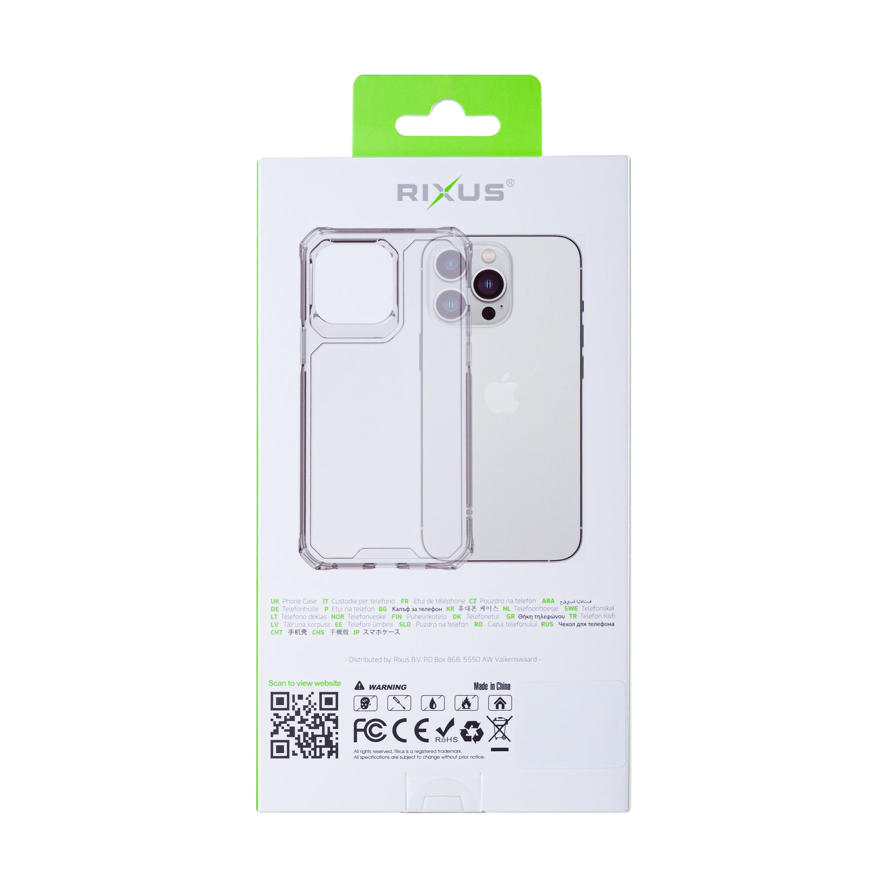 Rixus For iPhone 11 Armor-X Anti Shock Case Transparent