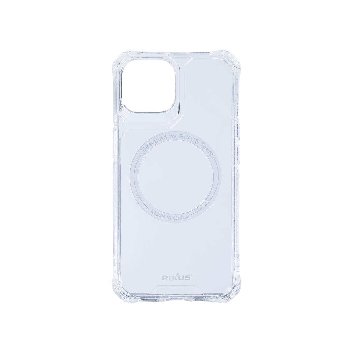 Rixus For iPhone 14 Armor-X Anti Shock Case With MagSafe Transparent