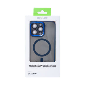 Rixus Classic 04 Case With MagSafe For iPhone 12 Pro Dark Blue