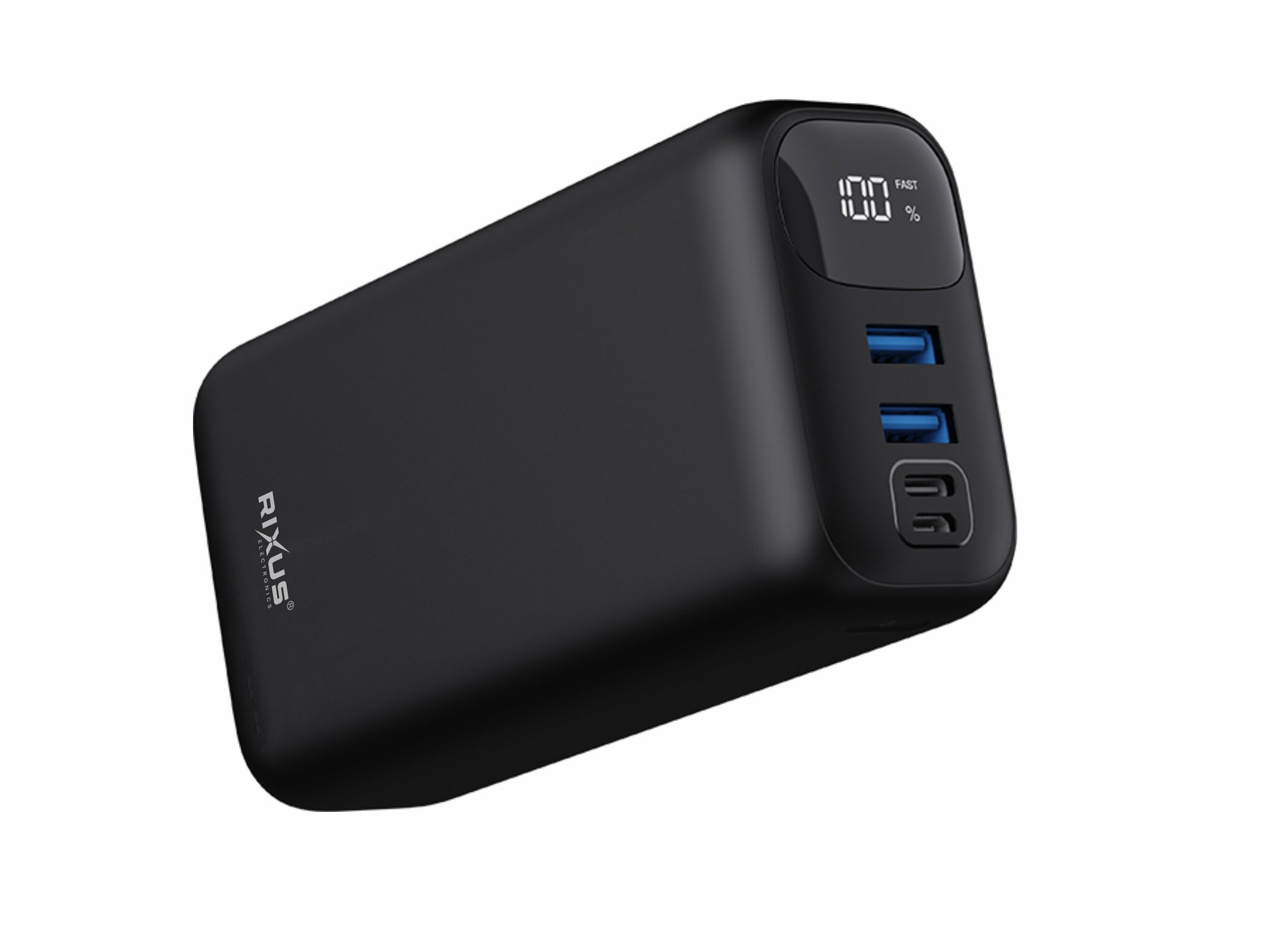 Rixus RXPB62 22.5W Super Fast Power Bank 30.000mAh 2USB+1PD OutPut Black