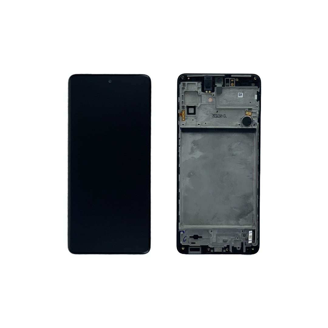 Samsung Galaxy M51 M515F Display And Digitizer With Frame Celestial Black Service Pack