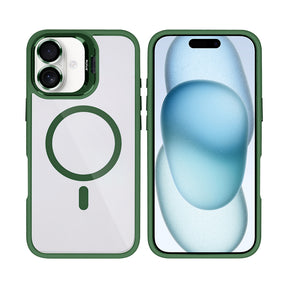 Rixus Classic 03 Case With MagSafe For iPhone 16 Plus Dark Green