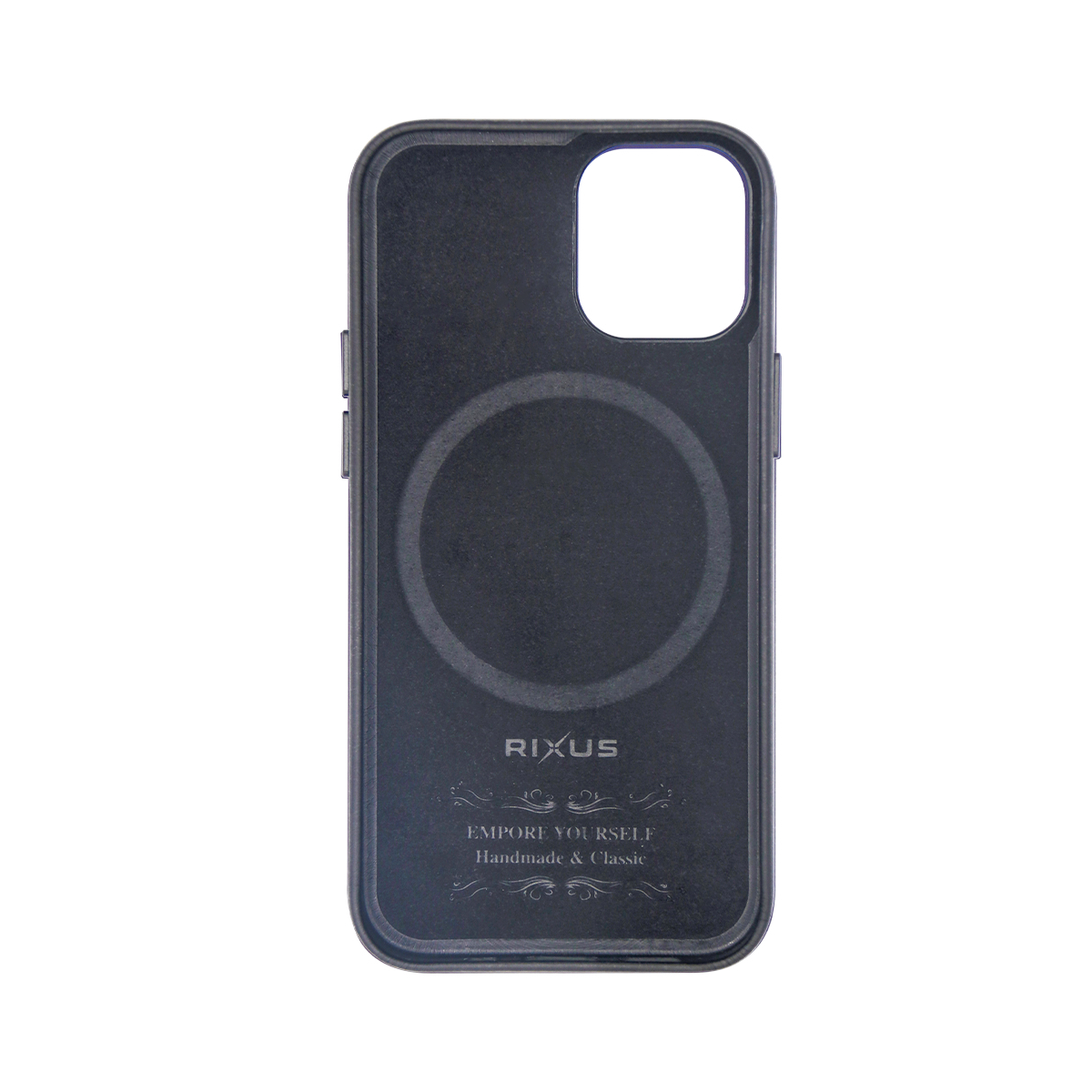 Rixus For iPhone 15 Pro Classic 02 Case With MagSafe Black
