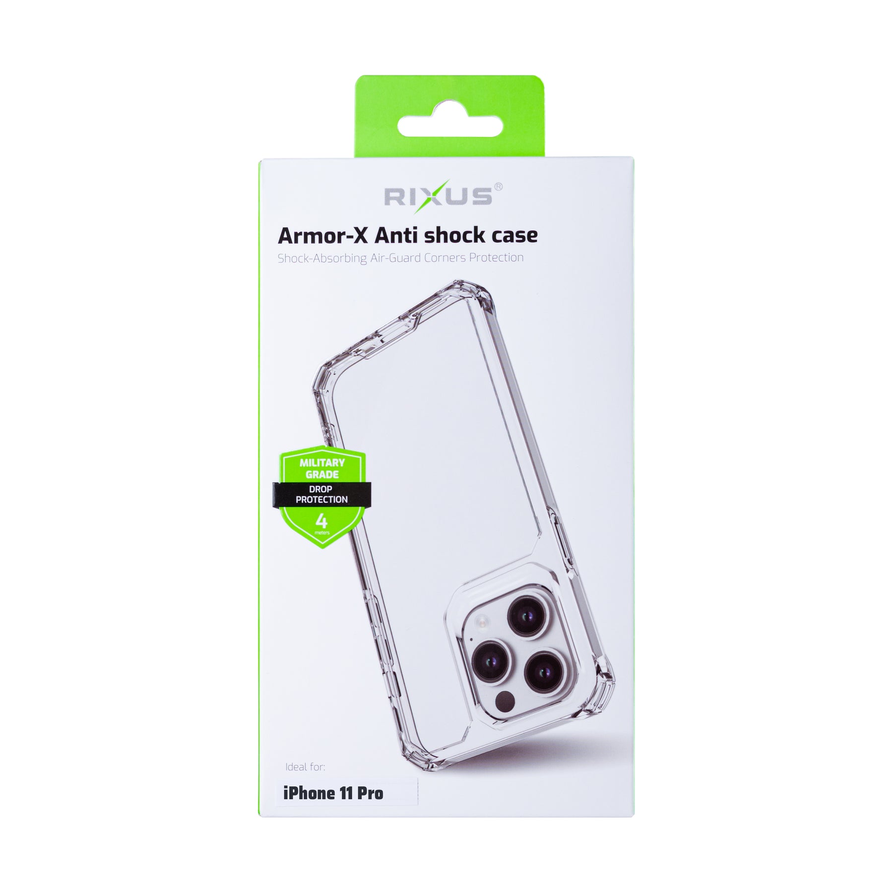 Rixus For iPhone 11 Pro Armor-X Anti Shock Case Transparent