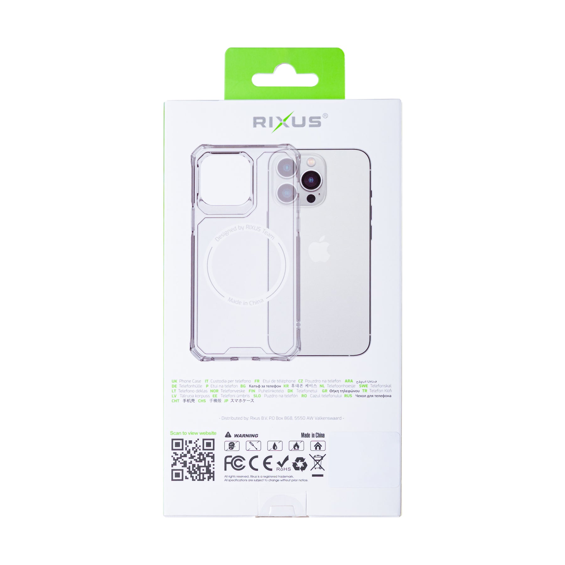 Rixus For iPhone 11 Armor-X Anti Shock Case With MagSafe Transparent