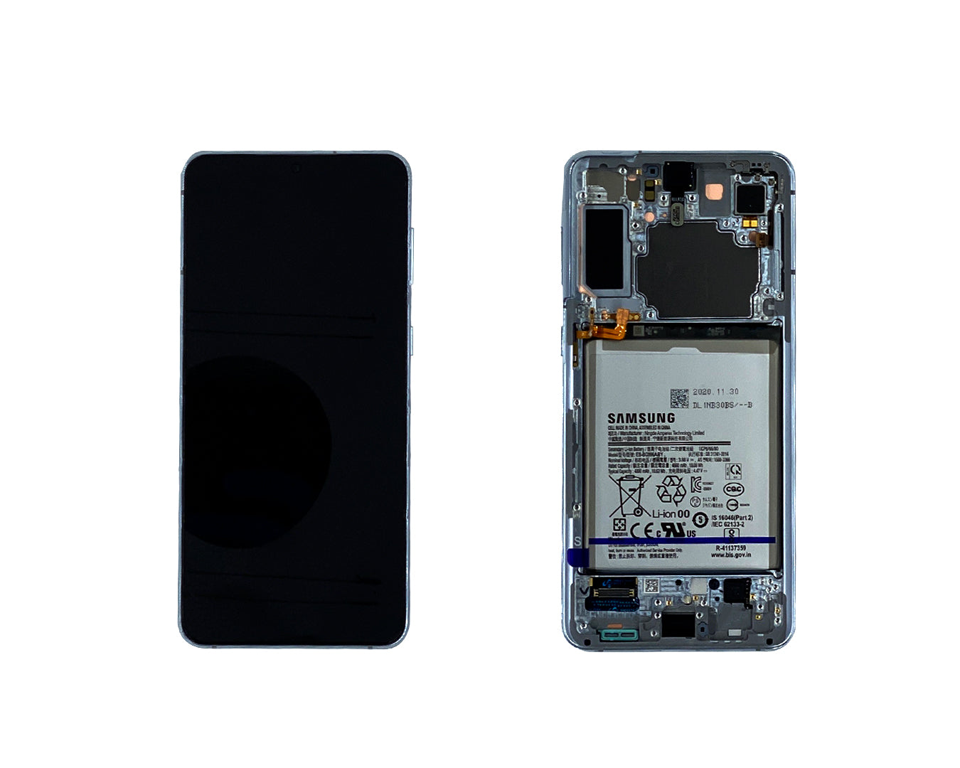 Samsung Galaxy S21 Plus 5G G996B Display and Digitizer Complete Phantom Silver Incl Batt. (SP)