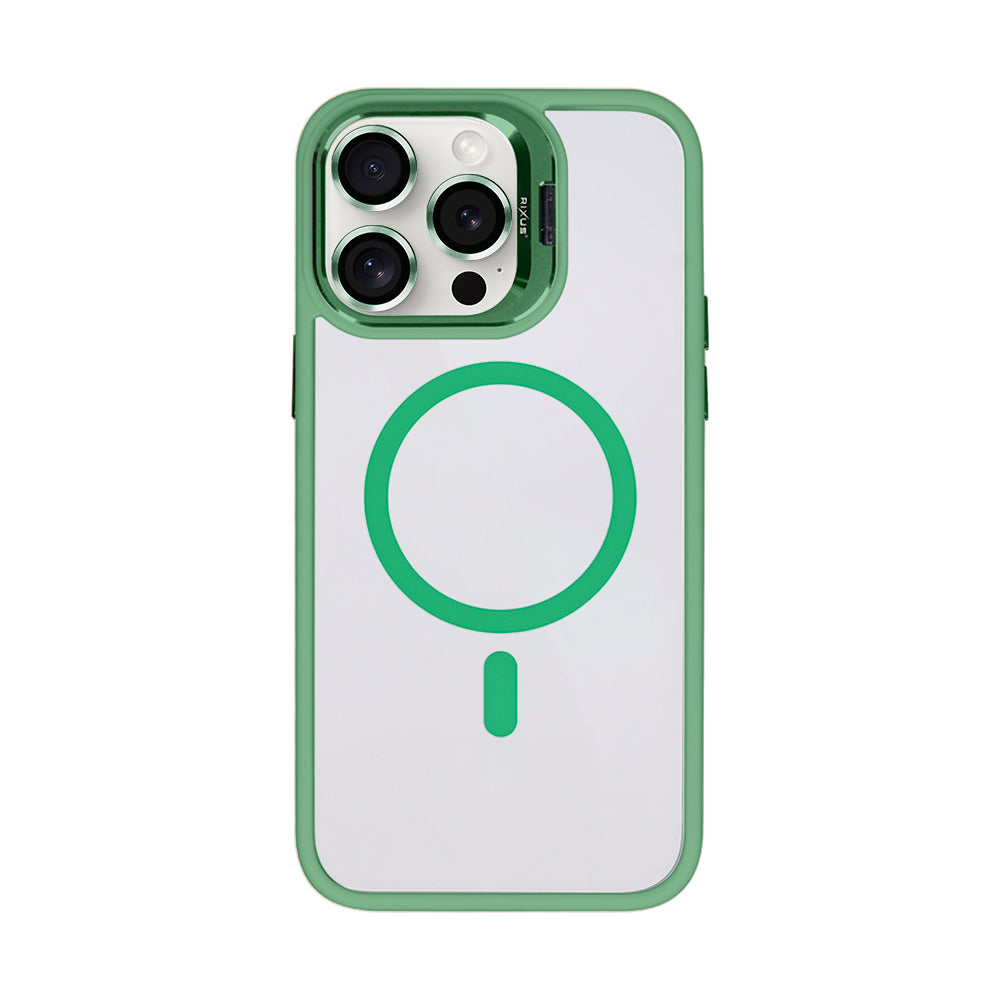 Rixus Classic 03 Case With MagSafe For iPhone 13 Pro Max Light Green