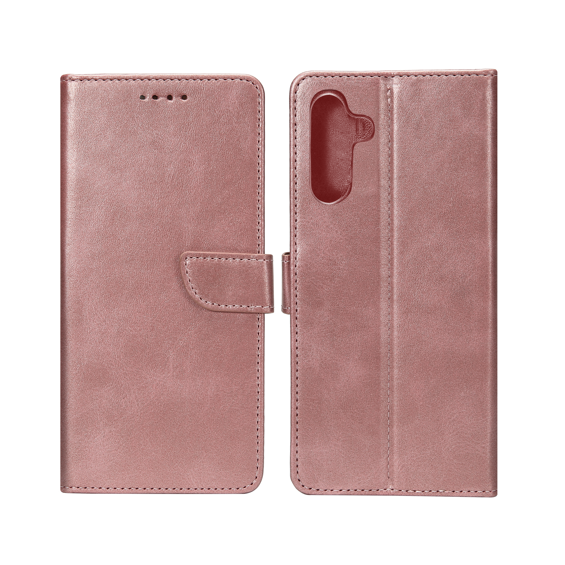 Rixus Bookcase For Samsung Galaxy A14 5G A146B Pink