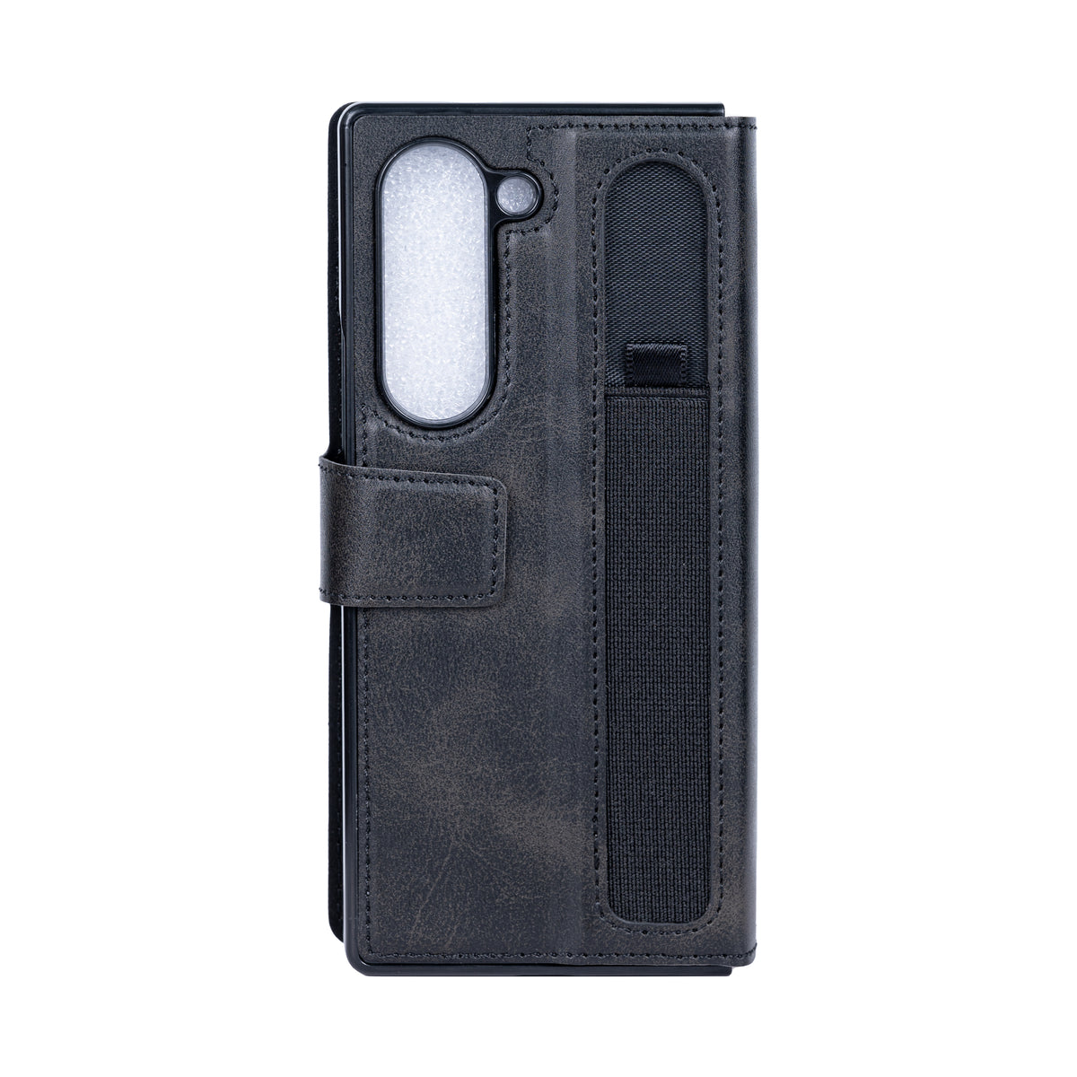 Rixus Wallet Case For Samsung Galaxy Z Fold 5 With Pen Holder Black