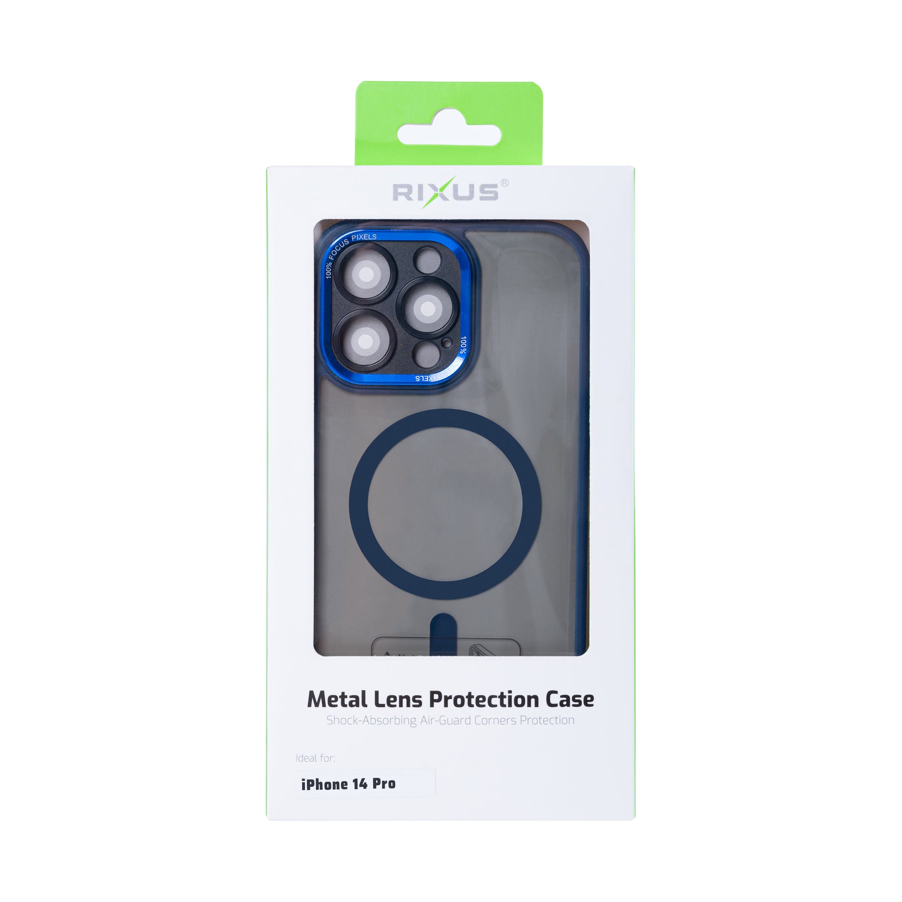 Rixus Classic 04 Case With MagSafe For iPhone 14 Pro Dark Blue