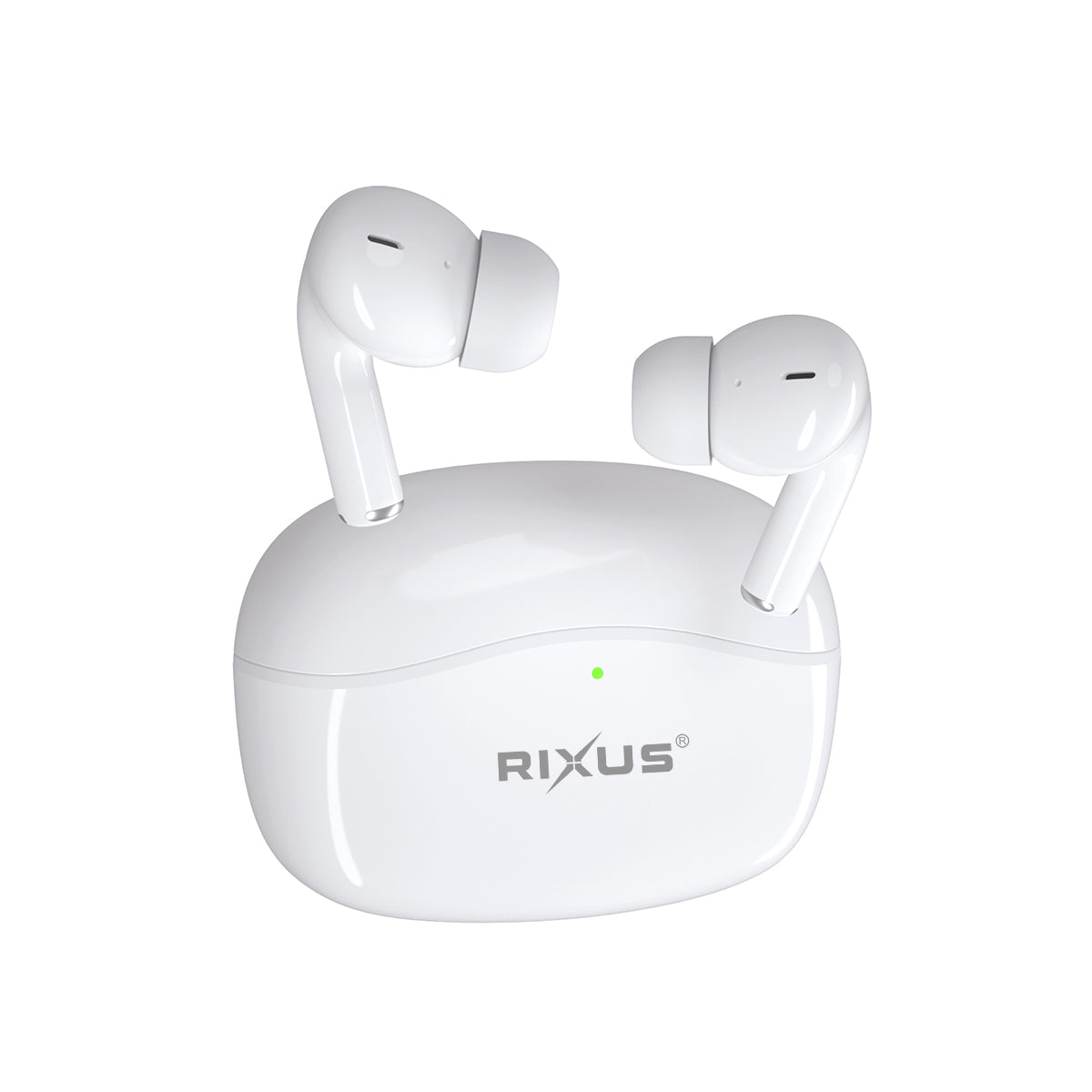 Rixus RXBT809A Crystal Clear Noise Cancelling Wireless Earphone White