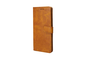 Rixus Bookcase For iPhone 15 Pro Light Brown