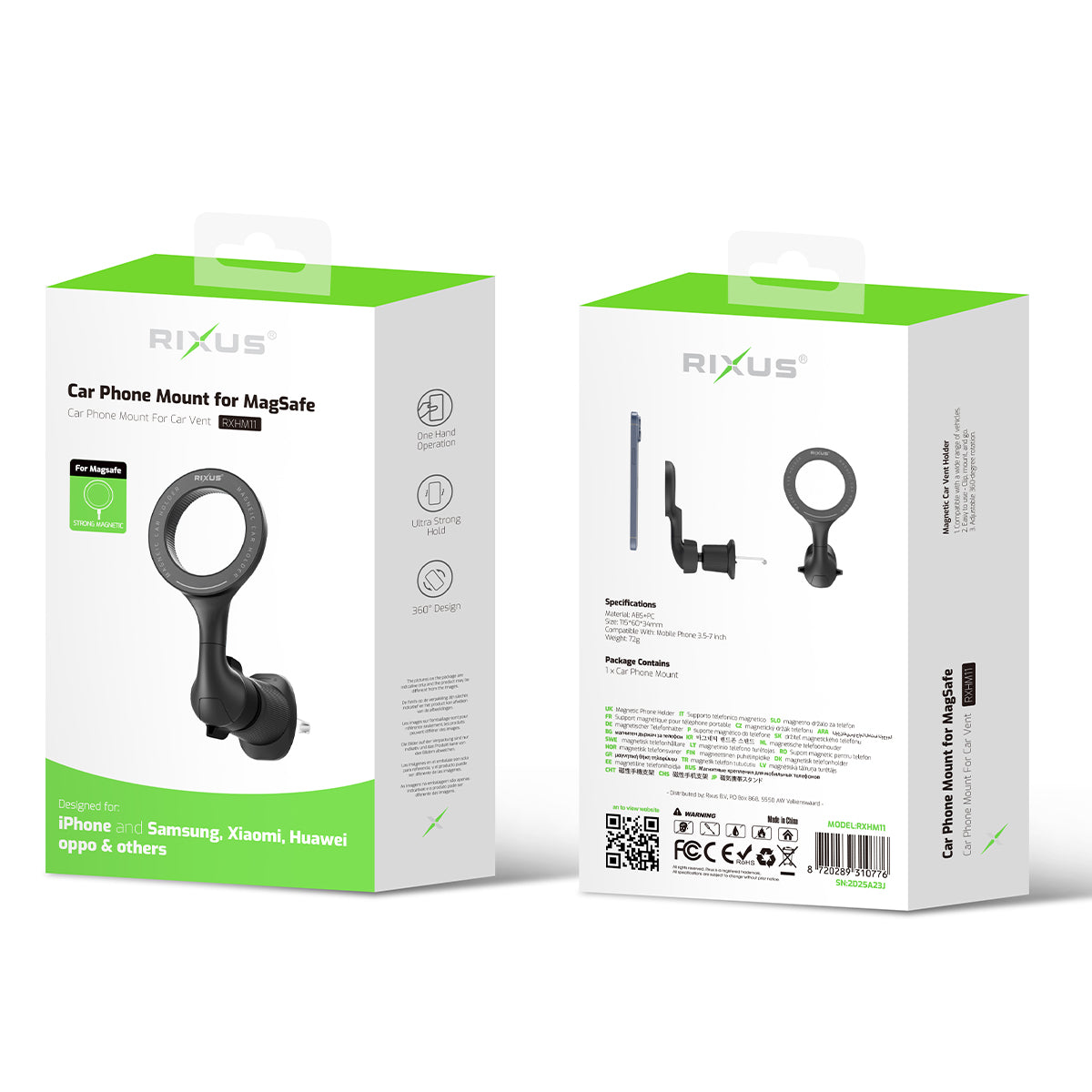 Rixus RXHM11 Car Phone Mount for MagSafe