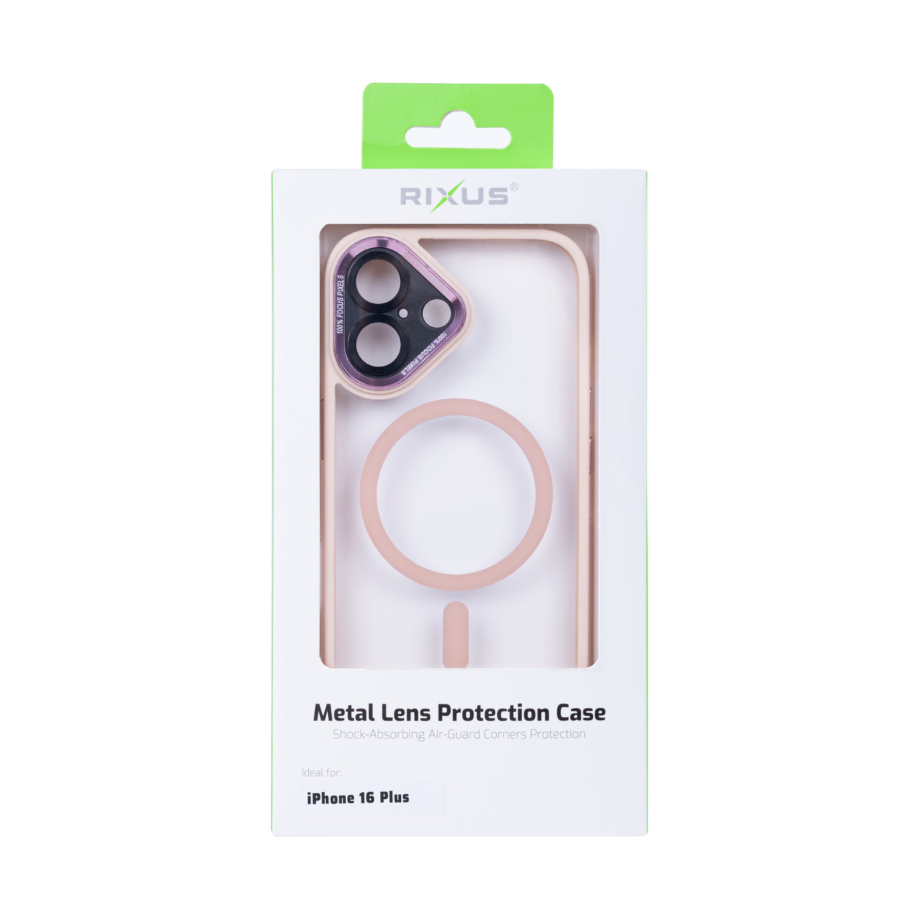 Rixus Classic 04 Case With MagSafe For iPhone 16 Plus Pink