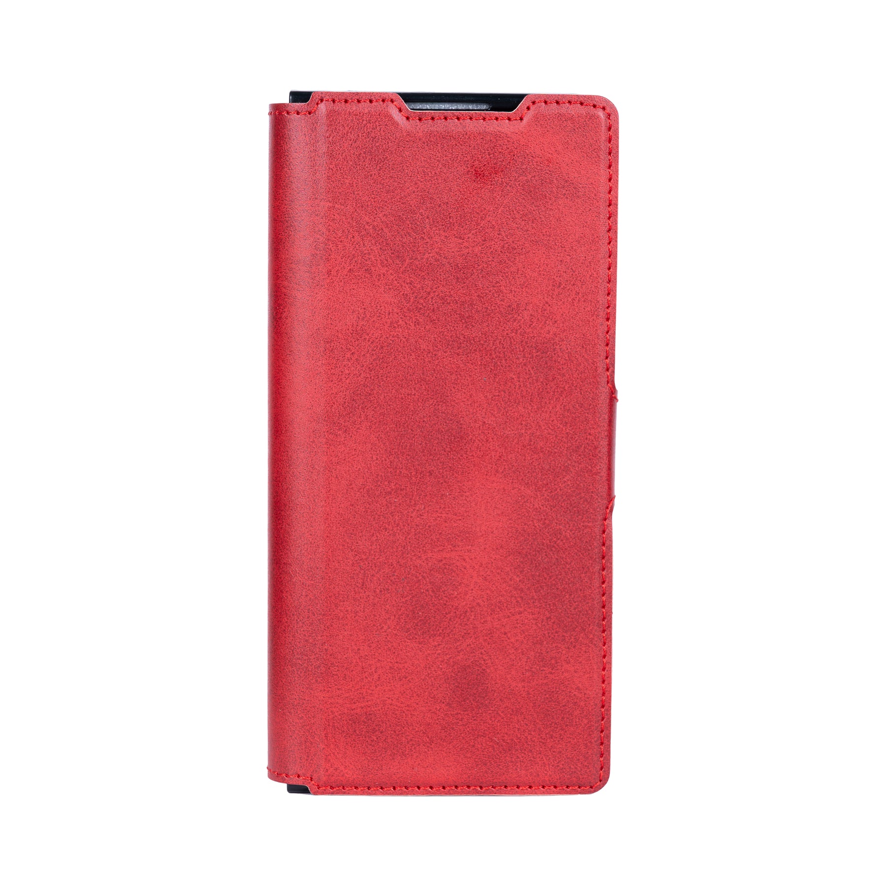 Rixus Wallet Case For Samsung Galaxy Z Fold 4 With Pen Holder Red