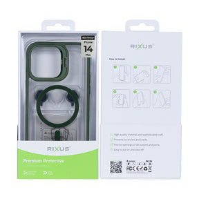 Rixus Classic 03 Case With MagSafe For iPhone 14 Plus Dark Green