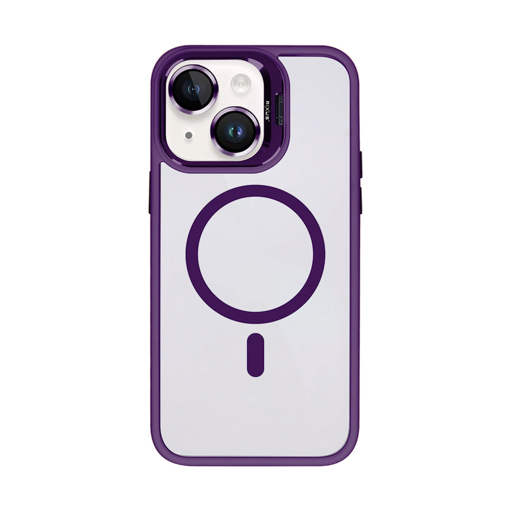 Rixus Classic 03 Case With MagSafe For iPhone 15 Plus Deep Purple