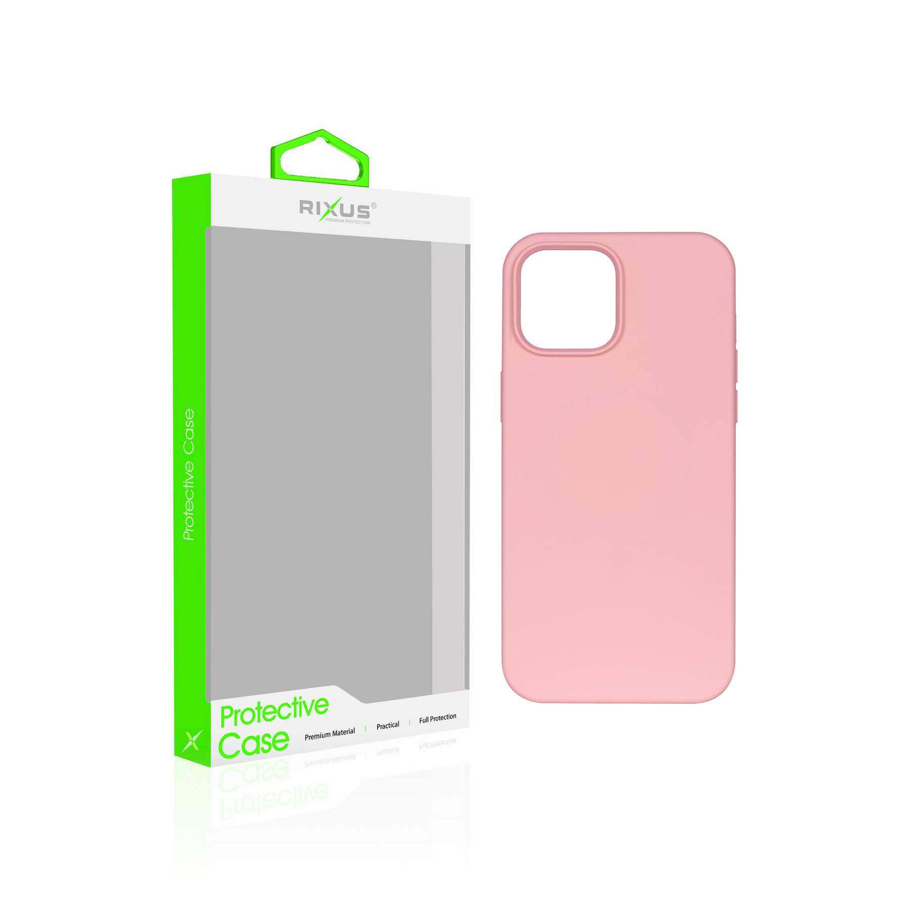 Rixus For iPhone 14 Soft TPU Phone Case With MagSafe Pink