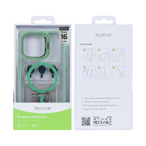 Rixus Classic 03 Case With MagSafe For iPhone 16 Pro Max Light Green