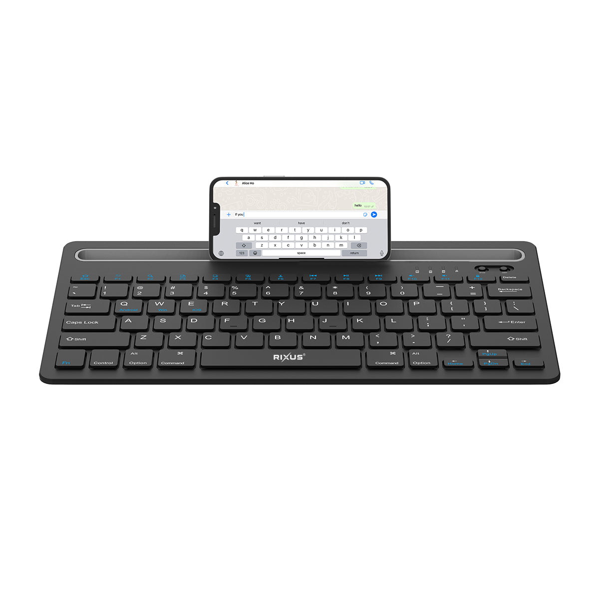 Rixus RXWK01 Universal Ultra Slim And Compact Bluetooth Keyboard