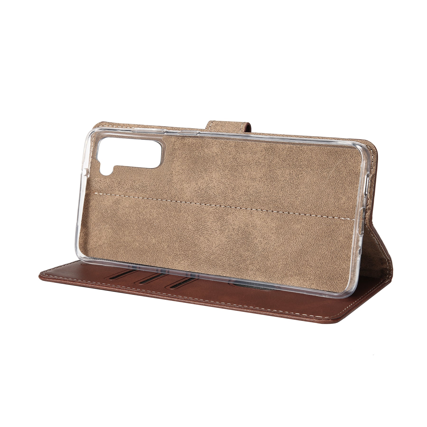 Rixus Bookcase For Samsung Galaxy S21 Plus G996B Brown