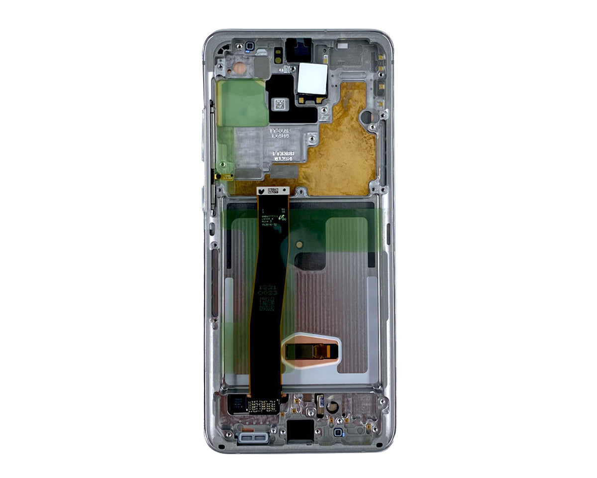 Samsung Galaxy S20 Ultra G988B Display And Digitizer With Frame Cloud White Service Pack