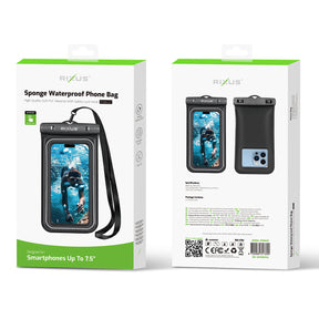 Rixus RXBG22 Sponge Waterproof Phone Bag Black