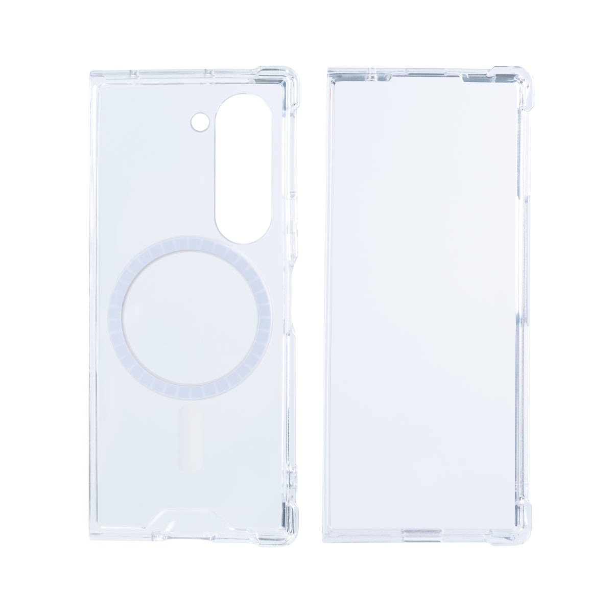 Rixus For Samsung Galaxy Z Fold6 Anti-Burst Case With MagSafe Transparent