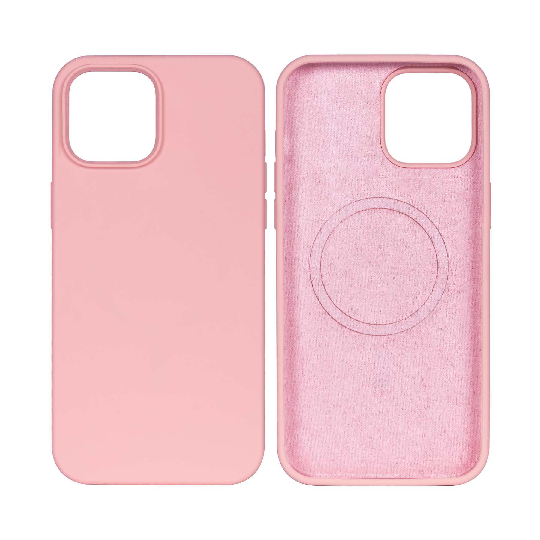 Rixus For iPhone 14 Soft TPU Phone Case With MagSafe Pink