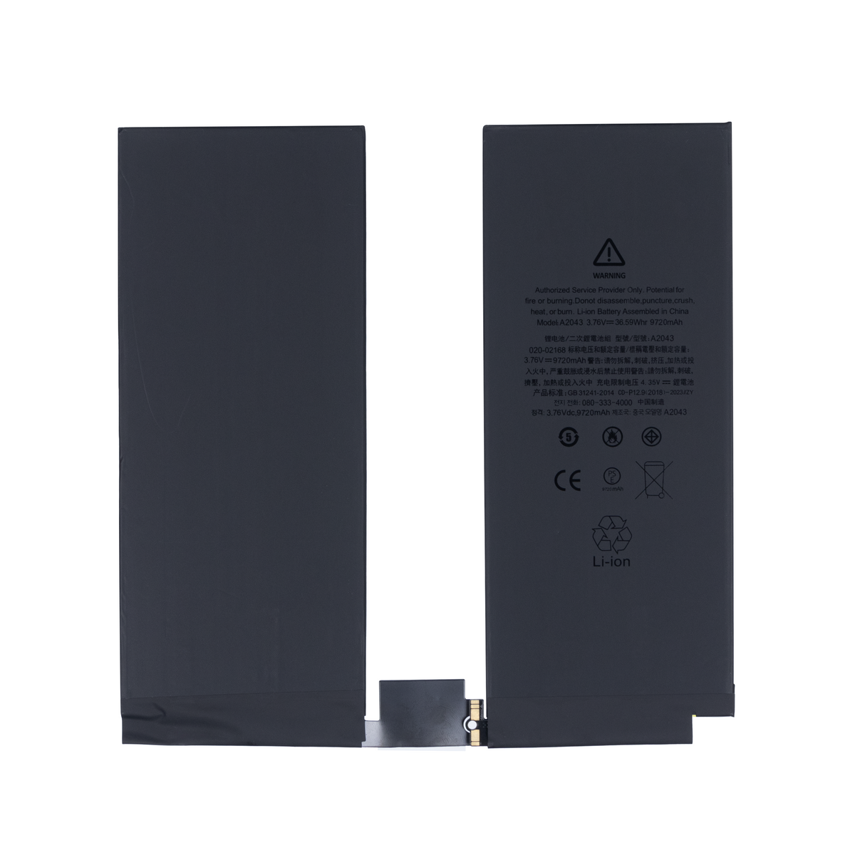 For iPad Pro 12.9 (2018, 2020) Battery APN 020-01238