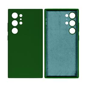 Rixus For Samsung Galaxy S24 Ultra 5G S928B Soft TPU Phone Case Dark Green