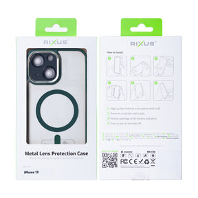 Rixus Classic 04 Case With MagSafe For iPhone 13 Dark Green