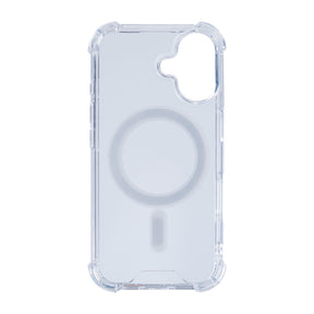 Rixus For iPhone 16 Plus Anti-Burst Case With MagSafe Transparent