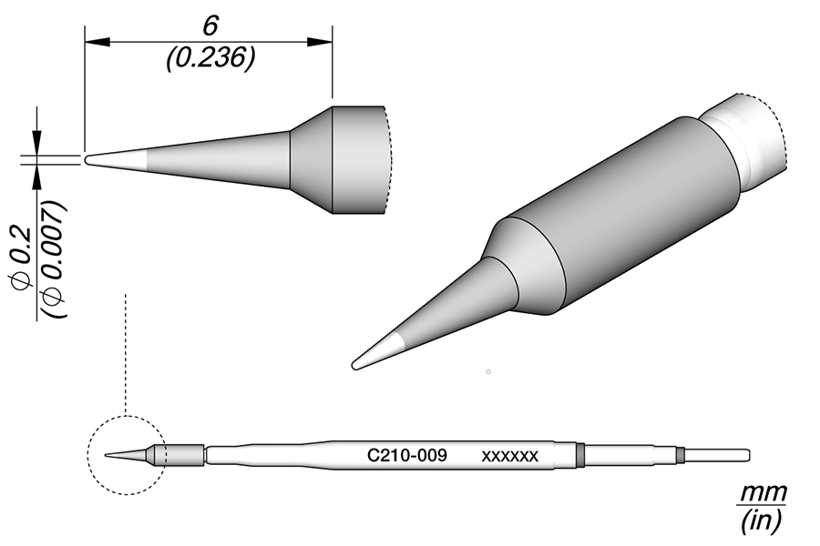 JBC Cartridge Conical Ø 0.2 (C210009)