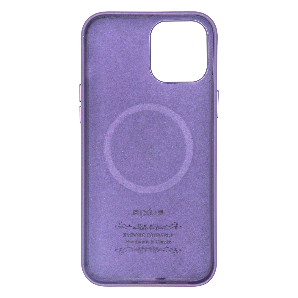 Rixus Classic 02 Case With MagSafe For iPhone 12 Pro Max Purple