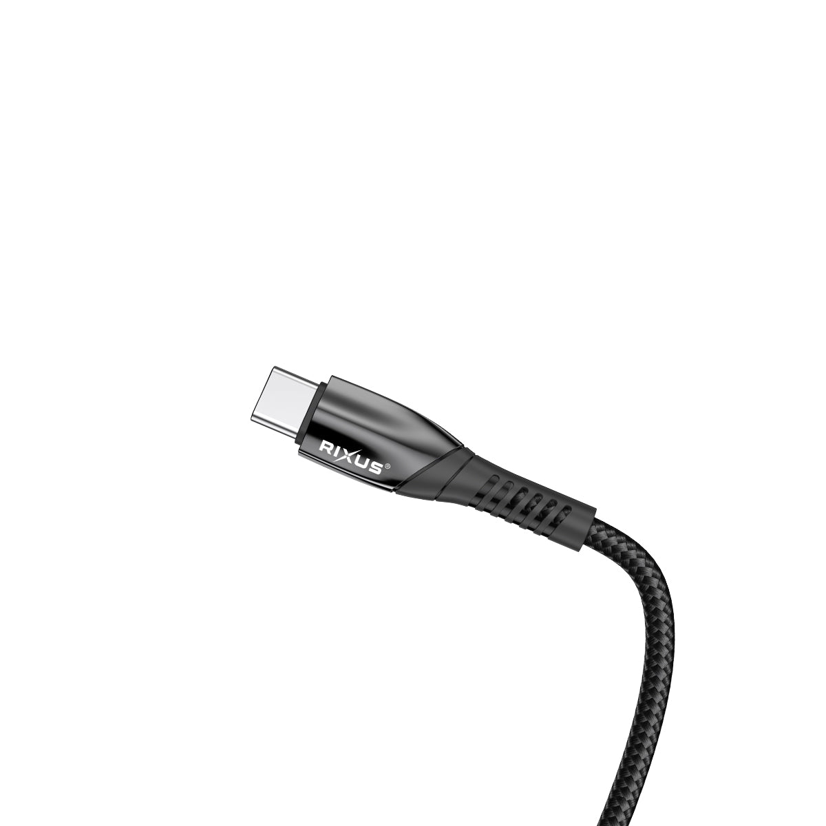 Rixus RXUC30C Alloy USB-C Data Cable 100CM Black