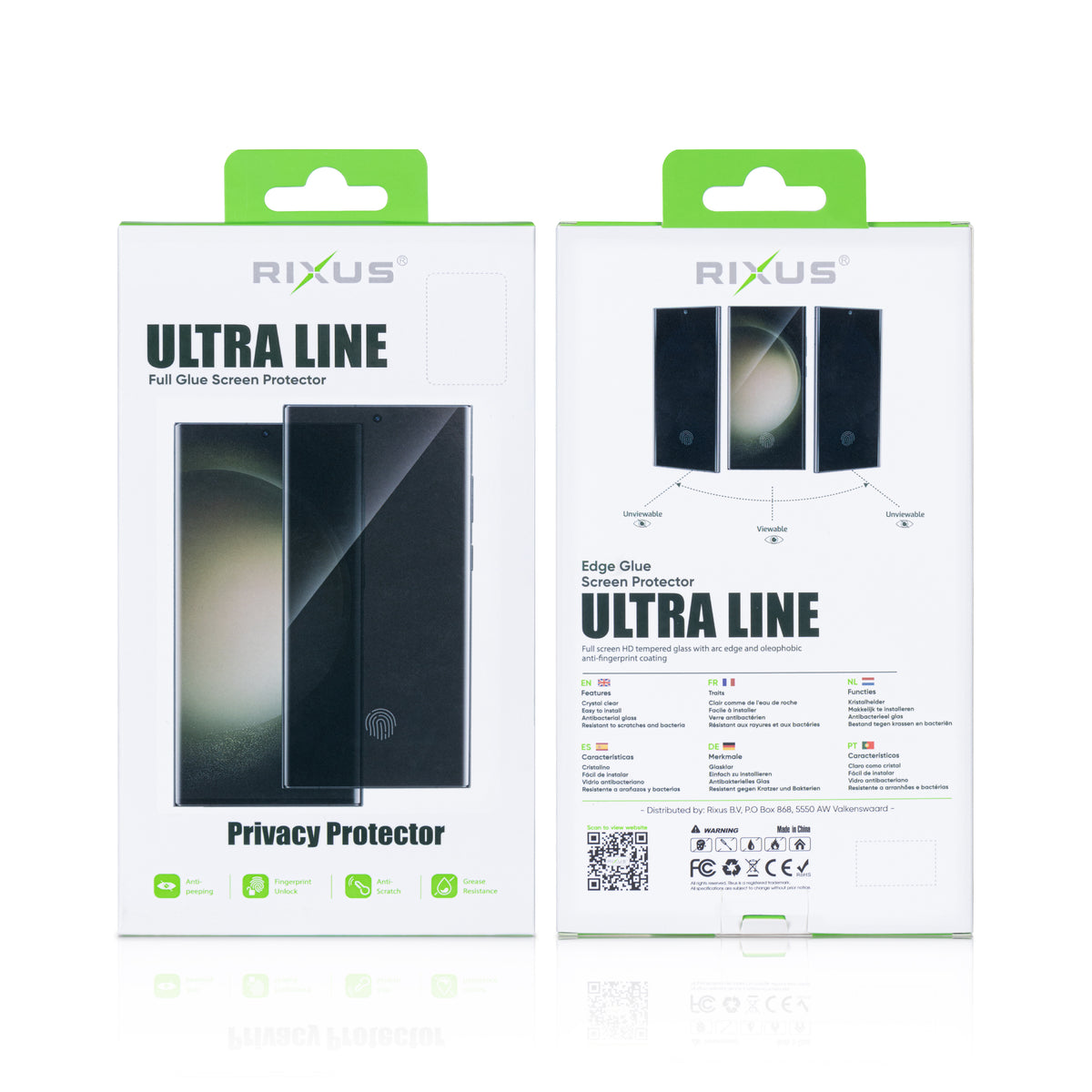 Rixus For Samsung Galaxy S24 Ultra S928B Privacy Ultra Line Tempered Glass
