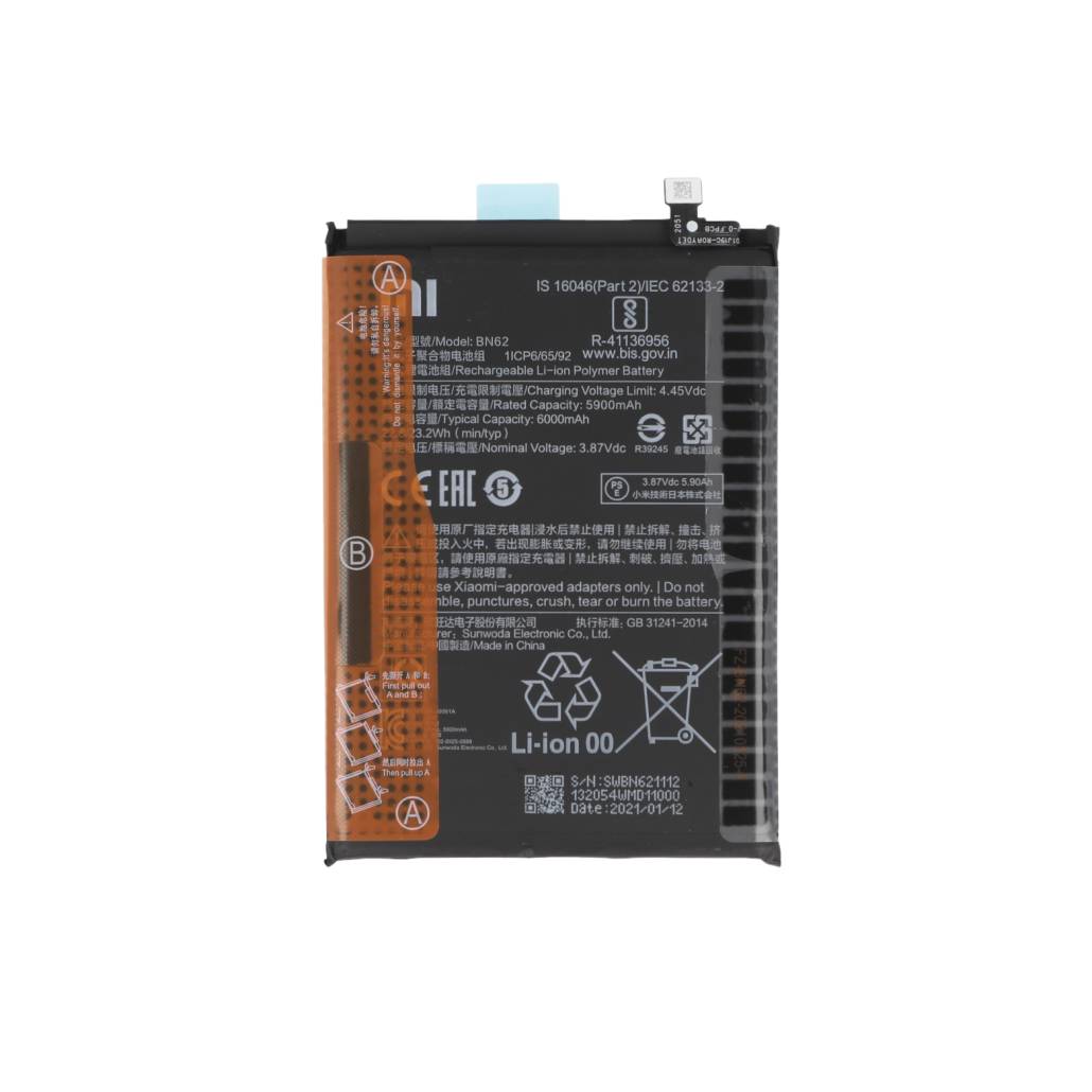 Xiaomi Redmi 9T, Poco M3 Battery BN62 Original