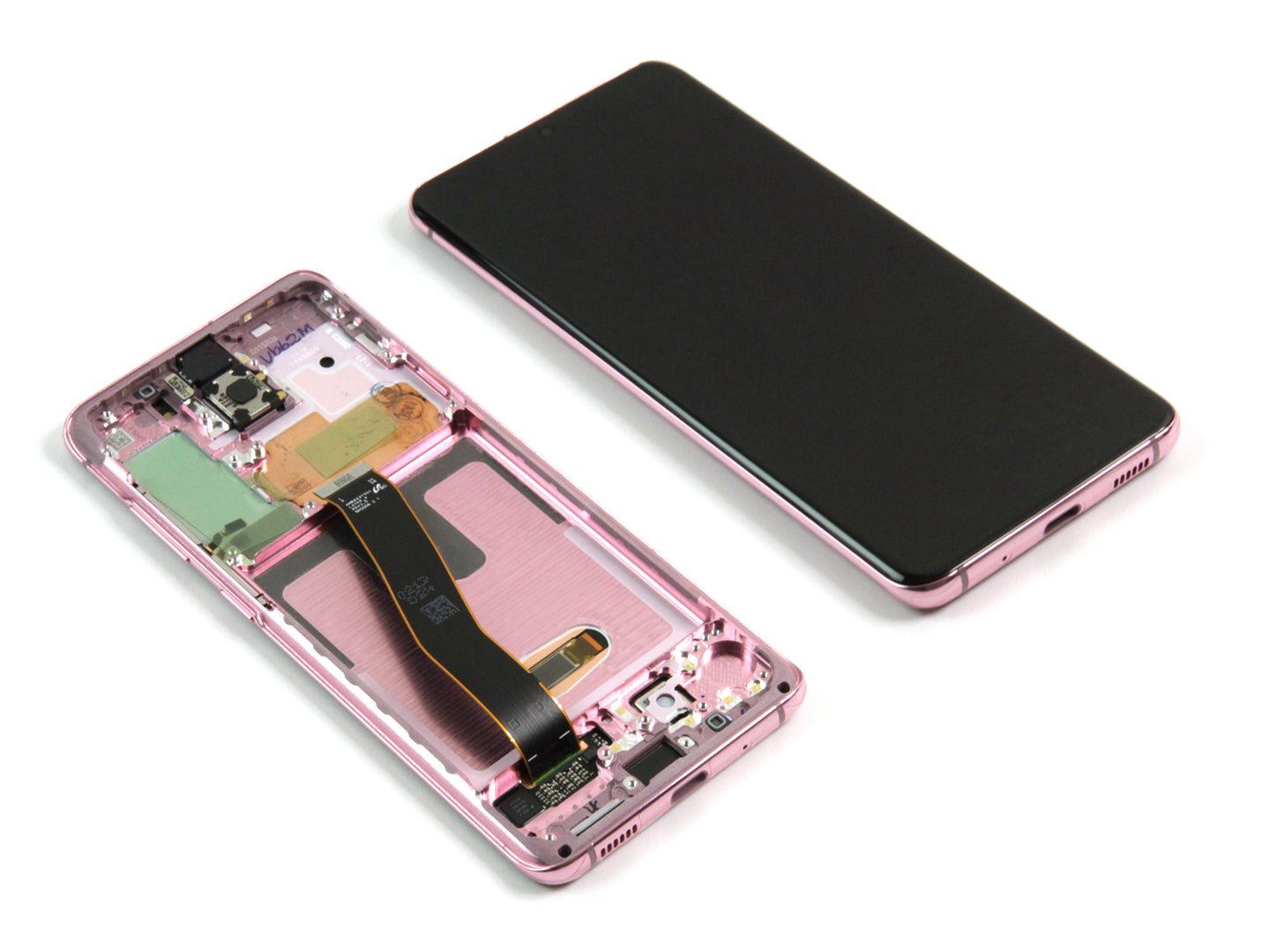 Samsung Galaxy S20 G980F, S20 5G G981F Display And Digitizer With Frame Cloud Pink Service Pack