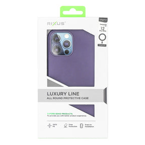 Rixus Classic 02 Case With MagSafe For iPhone 12 Pro Max Purple