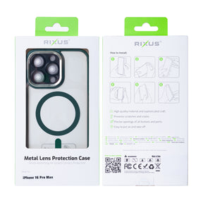 Rixus Classic 04 Case With MagSafe For iPhone 16 Pro Max Dark Green