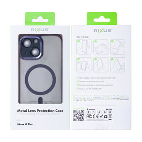 Rixus Classic 04 Case With MagSafe For iPhone 15 Plus Purple