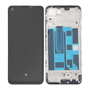 Realme 8 RMX3085 Display And Digitizer With Frame Black Service Pack