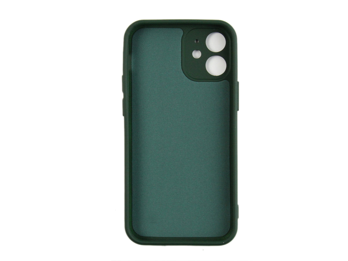 Rixus For iPhone 12 Mini Soft TPU Phone Case Dark Green